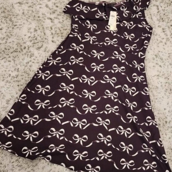 BANANA REPUBLIC FACTORY SZ 10P NWT Wine 1 Shoulder Fit and Flare Cocktail Dress - Picture 2 of 13